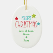 サンタハットキッテンキッズセラミックオーナメント セラミックオーナメント (裏面)