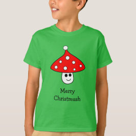 サンタハットキノコTシャツ(子) Tシャツ