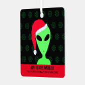 サンタハットギークのLGM おもしろい カッコいい Black and Red メタルオーナメント (正面左)