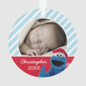 サンタハットクッキーの怪獣 |名前の追加 オーナメント (裏面)