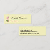 サンタハットクリスマスにピンクのフラミンゴお洒落 スキニー名刺 (正面/裏面)