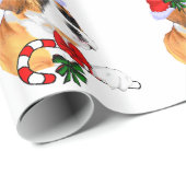 サンタハットクリスマスに出場したボクサー ラッピングペーパー (ロールコーナー)