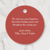 サンタハットクリスマスの水彩マルチーズ フェイバータグ (裏面)