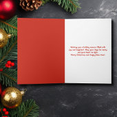 サンタハットクリスマスを着たかわいい漫画の馬 シーズンカード