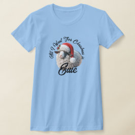 サンタハットクリスマスを着たかわいい羊 Tシャツ