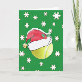 サンタハットクリスマスカード付きテニスボール シーズンカード (正面)