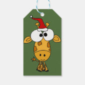 サンタハットクリスマスギフトタグで愛らしいキリン ギフトタグ (裏面)