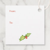 サンタハットクリスマスギフトタグ付きピンクフラミンゴ フェイバータグ (裏面)