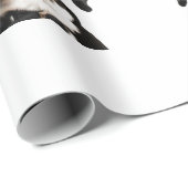 サンタハットクリスマスギフトラップ付きブラウンドッグ ラッピングペーパー (ロールコーナー)