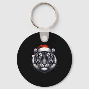 サンタハットクリスマスクリスマス愛好家の動物園とタイガー保 キーホルダー