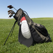 サンタハットクリスマスゴルフ ゴルフタオル (グリーン)