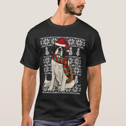 サンタハットクリスマスサンバーナルド醜いクリスマス Tシャツ (正面)