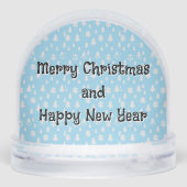 サンタハットクリスマススノーグローブを持つ漫画の犬 (裏面)