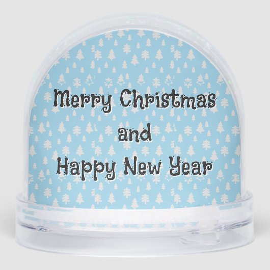 サンタハットクリスマススノーグローブを持つ漫画の犬 (裏面)