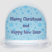 サンタハットクリスマススノーグローブを飾った漫画の猫 (裏面)