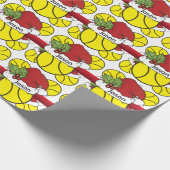 サンタハットクリスマステニスボール | DIY名 ラッピングペーパー (角)