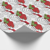 サンタハットクリスマスバレーボール | DIY名 ラッピングペーパー (角)