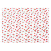 サンタハットクリスマスパターンの水色 テーブルクロス (正面(横))