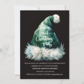 サンタハットクリスマスパーティの招待状テンプレート 招待状 (正面)