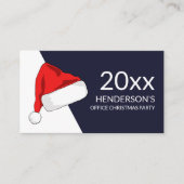 サンタハットクリスマスパーティーチケット エンクロージャーカード (正面)