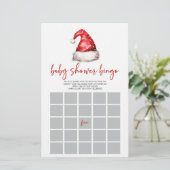 サンタハットクリスマスビンゴベビーシャワーゲーム 便箋 (スタンド正面)