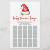 サンタハットクリスマスビンゴベビーシャワーゲーム 便箋 (正面)