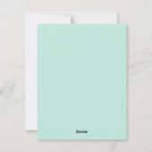 サンタハットクリスマスフラットカードにオレンジ色の子猫 シーズンカード (裏面)