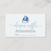 サンタハットクリスマスベビーシャワーおむつラッフル エンクロージャーカード (正面)