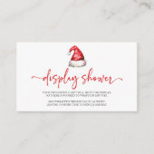 サンタハットクリスマスベビーシャワーディスプレイシャワー エンクロージャーカード (正面)