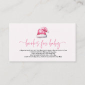 サンタハットクリスマスベビーシャワーブックベビー エンクロージャーカード (正面)