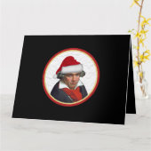 サンタハットクリスマスベートーベンクラシカル交響曲M カード (黄色い花)