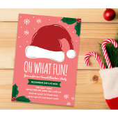 サンタハットクリスマスホリデーパーティー招待状 招待状