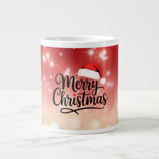 サンタハットクリスマスマグ ジャンボコーヒーマグカップ (正面)