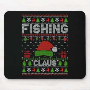 サンタハットクリスマスライト魚釣りクロース醜いクリスマス マウスパッド