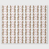 サンタハットクリスマスラッピング付きロバ紙 ラッピングペーパー (フラット)