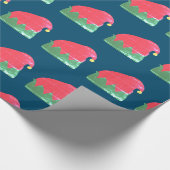 サンタハットクリスマスラップ ラッピングペーパー (角)