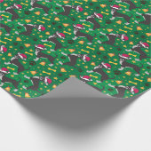 サンタハットクリスマス付きチワホアドッグ ラッピングペーパー (角)