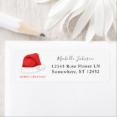 サンタハットクリスマス差出人住所ラベル ラベル (インサイチュ)