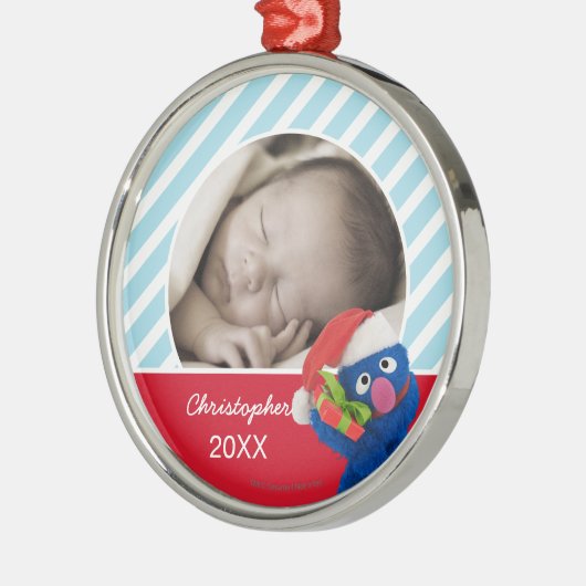 サンタハットグローバー |名前の追加 メタルオーナメント (左)