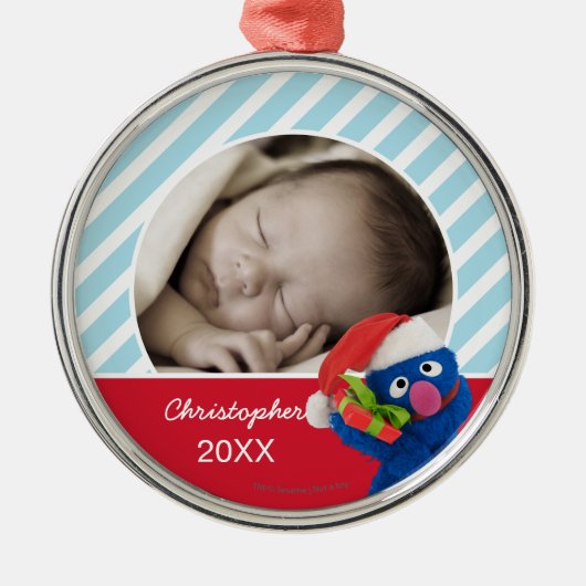 サンタハットグローバー |名前の追加 メタルオーナメント (正面)