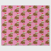 サンタハットコルギ ラッピングペーパー (フラット)