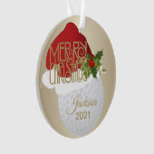 サンタハットゴルフ🏌️ファー♂️スボール| DIY名 オーナメント (正面)