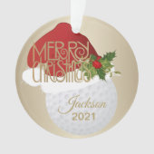 サンタハットゴルフ🏌️ファー♂️スボール| DIY名 オーナメント (正面)