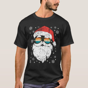 サンタハットサングラスクリスマスマッチングファミリーメンズW Tシャツ
