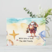 サンタハットサングラス7月の夏のクリスマス シーズンカード (スタンド正面)