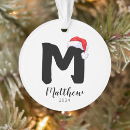 サンタハットシンプルカスタマイズ可能なMクリスマス オーナメント