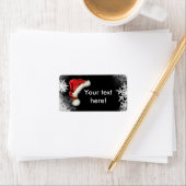 サンタハットスノーフレーククリスマスホリデー ラベル (インサイチュ)