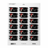 サンタハットスノーフレーククリスマスホリデー ラベル (フルシート)