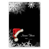 サンタハットスノーフレークテーブルのシーティングカード テーブルナンバー (正面)