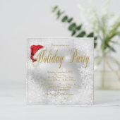 サンタハットスノーフレークホリデーパーティー 招待状 (スタンド正面)